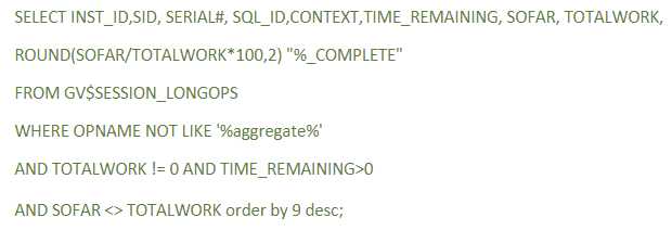 long running queries