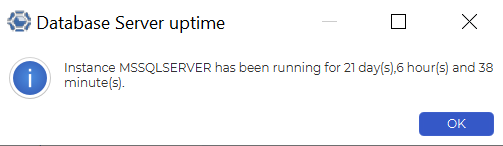 Database server uptime.