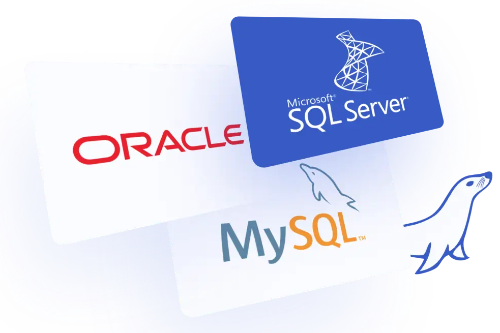 Cross-platform monitoring shown logos from various database types