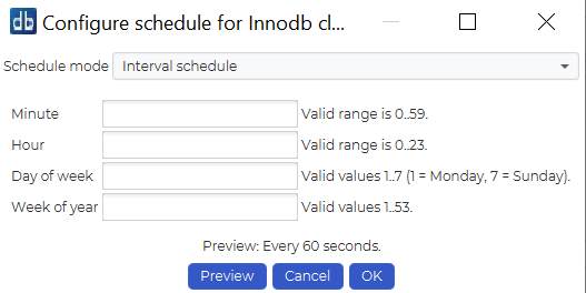 Configuring a job in dbWatch.
