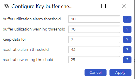 The buffer check configureation.